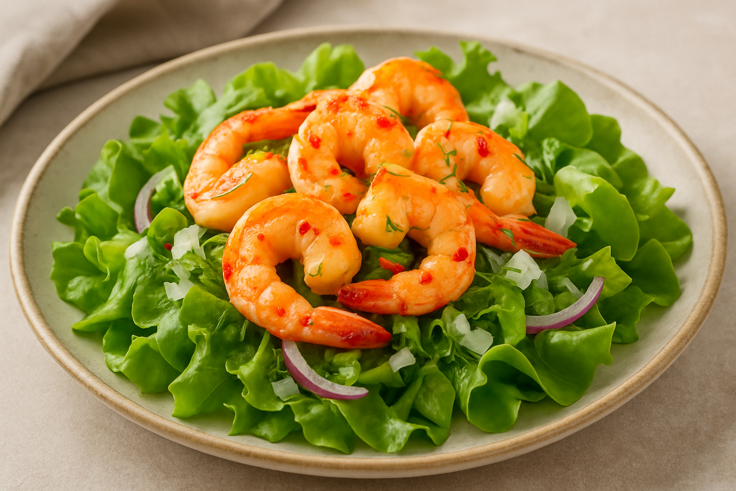 SanaSlank Lauwwarme salade met pittige garnalen (13)