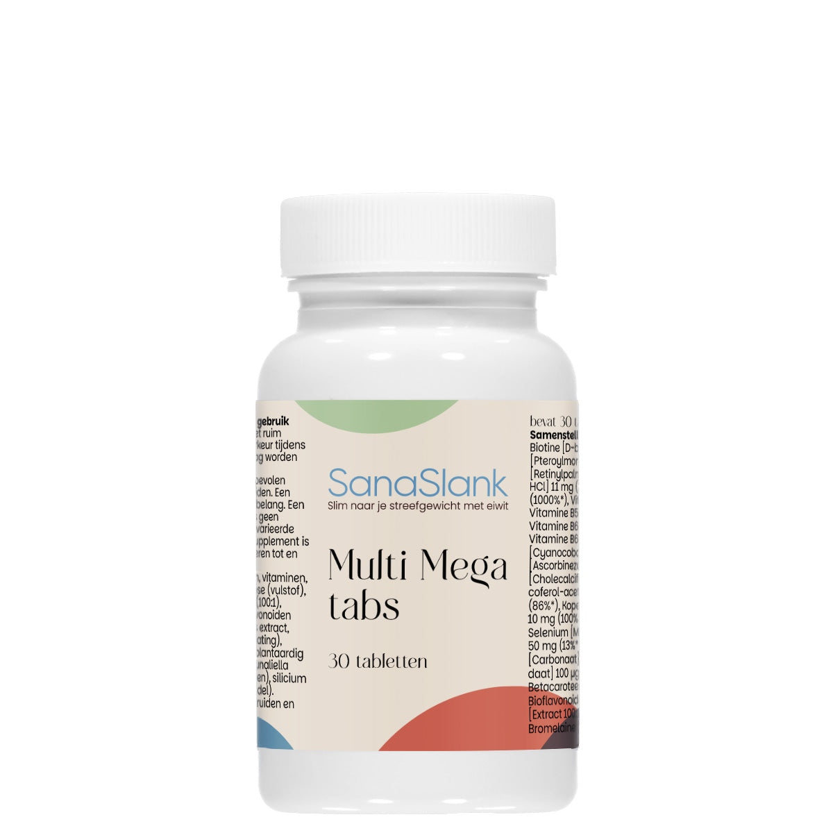 SanaSlank megavitaminen en mineralen 30 tabletten