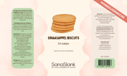 SanaSlank Sinaasappel Biscuits XXL – Eiwitrijk, Verrijkt met Vitamines & Low Carb (24 zakjes)