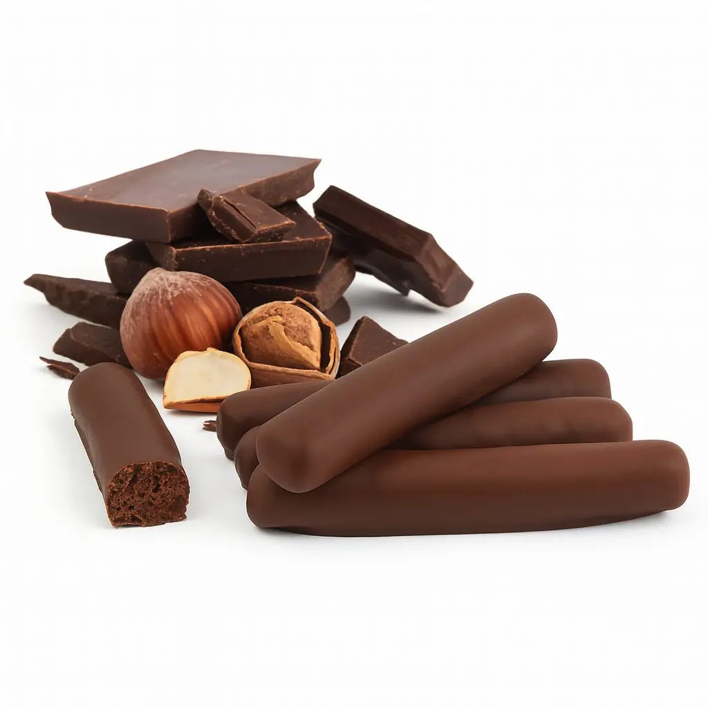 Sanaslank hazelnoot brosjes met pure chocoladelaag low carb (4 zakjes)