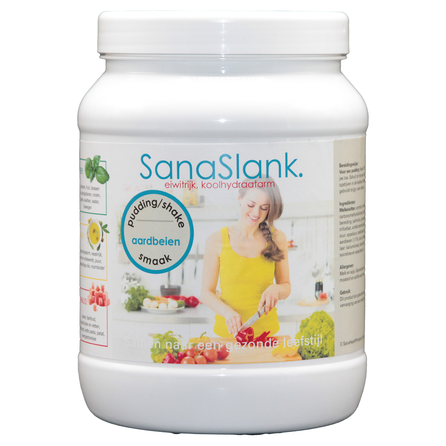 SanaSlank voordeelpot shake – eiwitdieet met aardbeiensmaak
