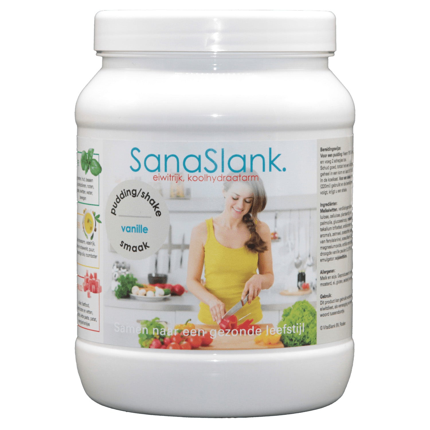 SanaSlank Vanille Shake – High Protein & Ultra Low Carb Voordeelpot (450 g, glutenvrij)