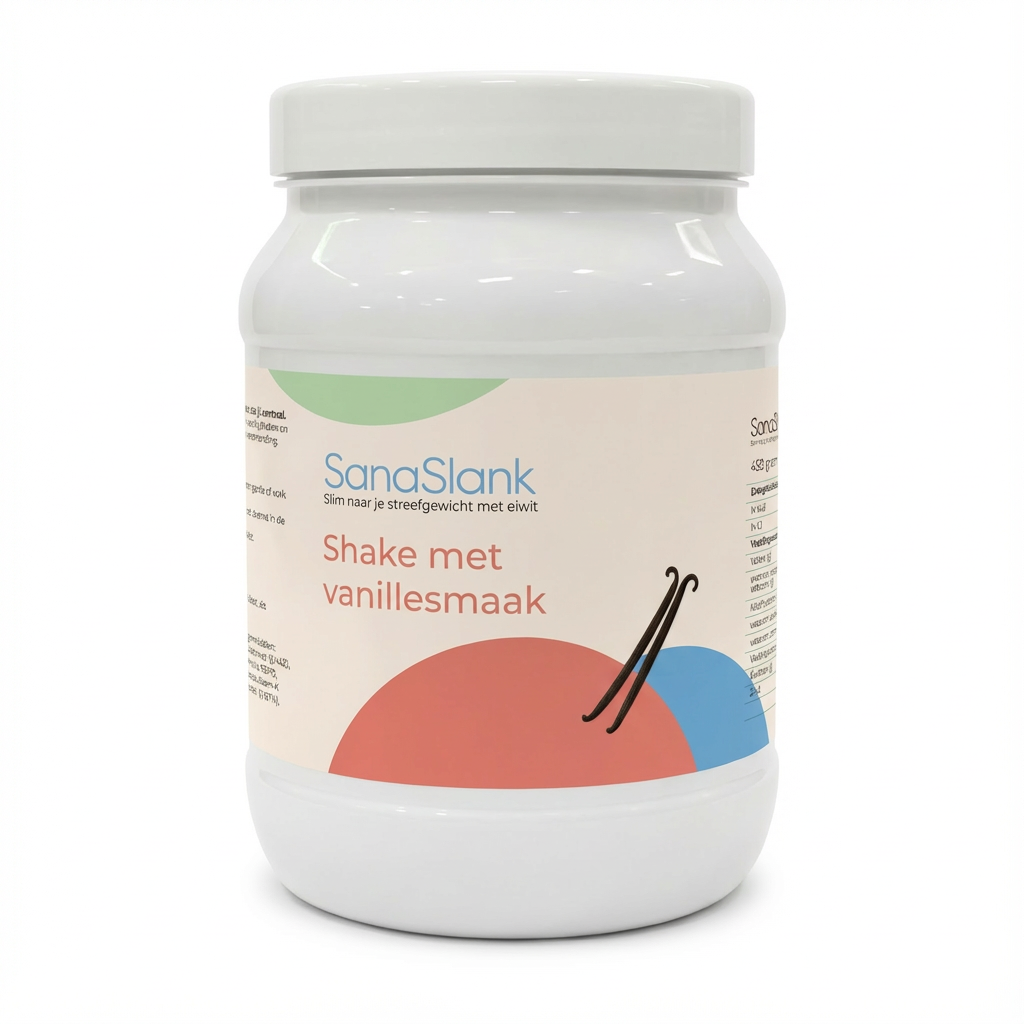 SanaSlank Vanille Shake – High Protein & Ultra Low Carb Voordeelpot (450 g, glutenvrij)