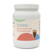 Sanaslank Chocolade Warme Drink voordeelpot 450 g etiket 18 g eiwit 2,1 g koolhydraten glutenvrij