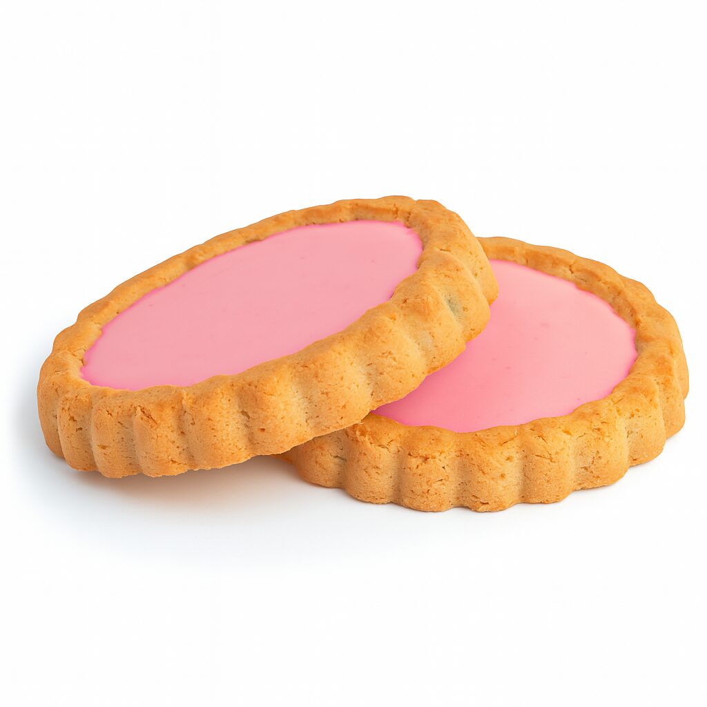 SanaSlank biscuit met zachte aardbei/vanille vulling ultra low carb (4 zakjes)