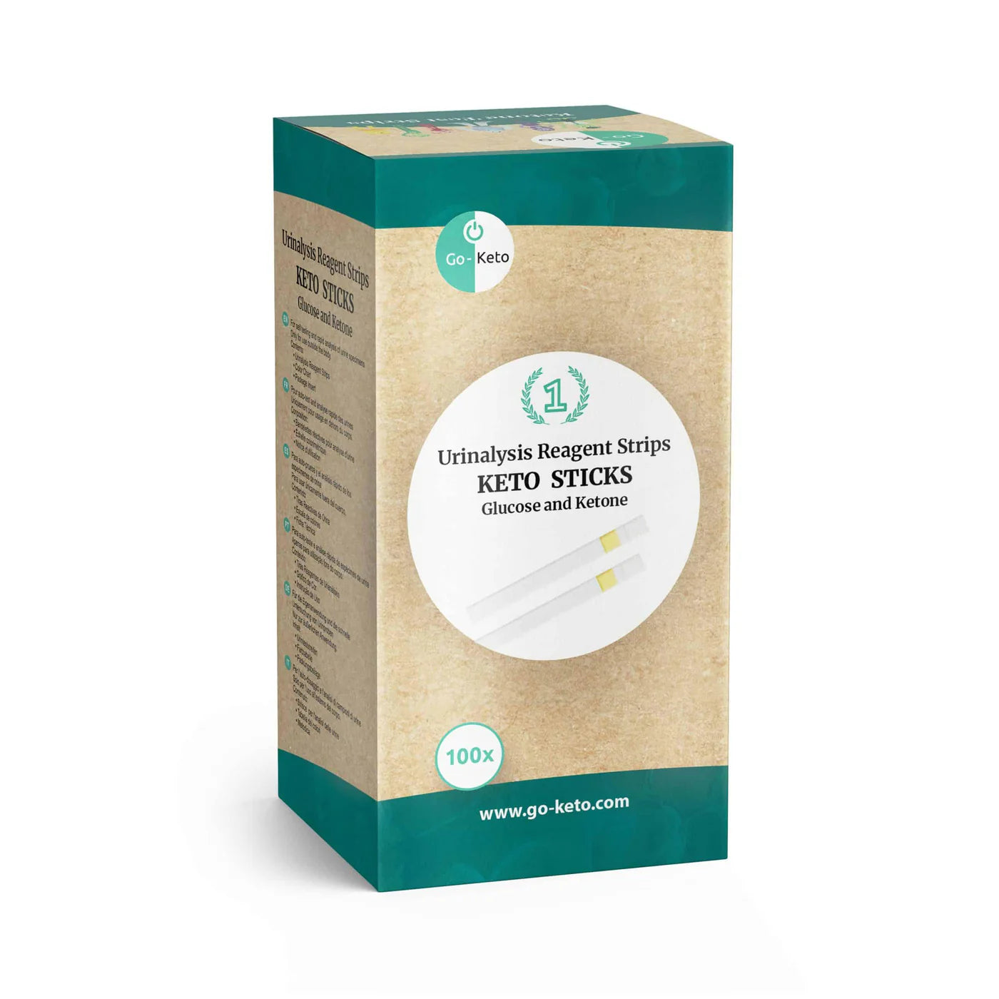 Go-Keto glucose ketonen urine sticks (100 stuks)