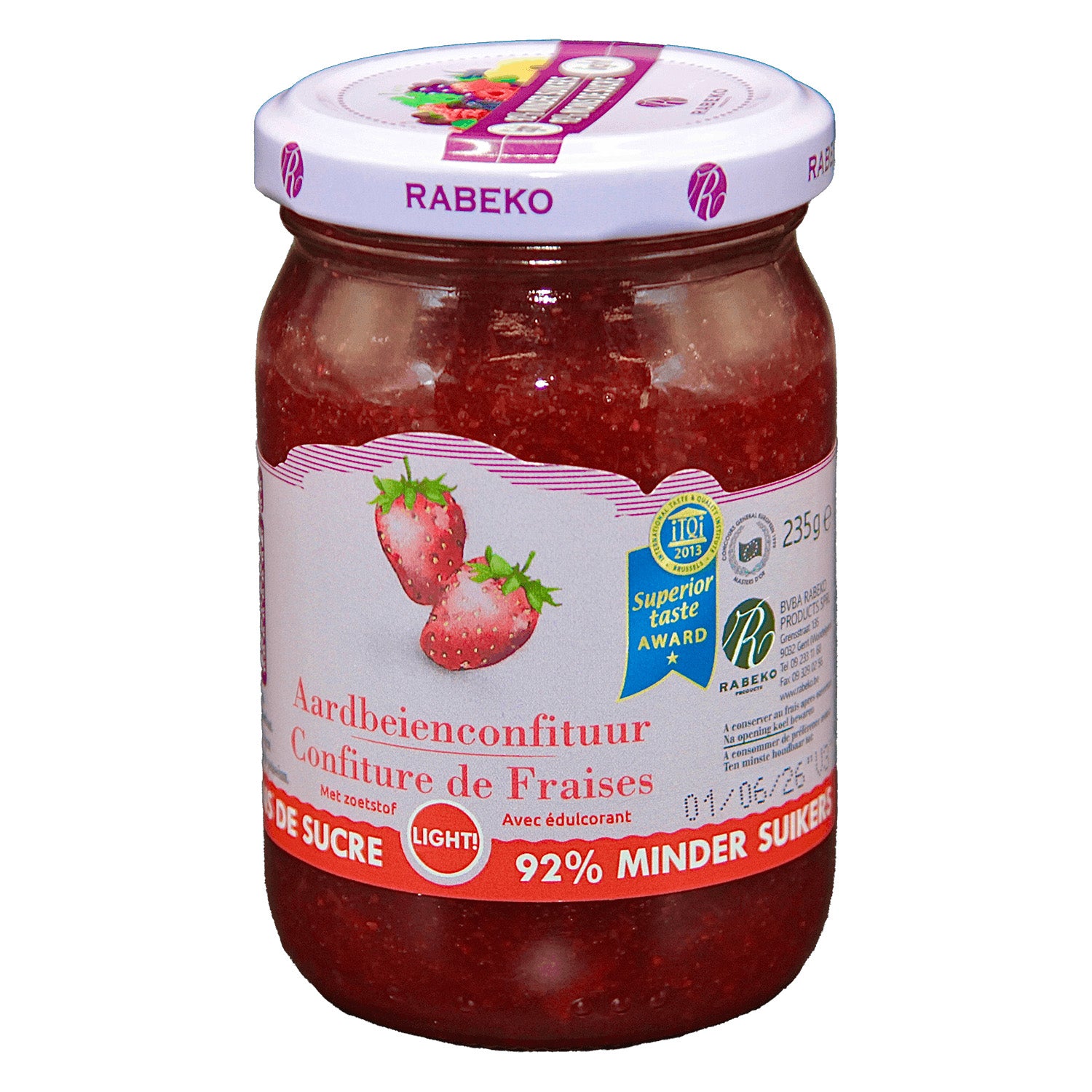 SanaSlank jam aardbei – low sugar