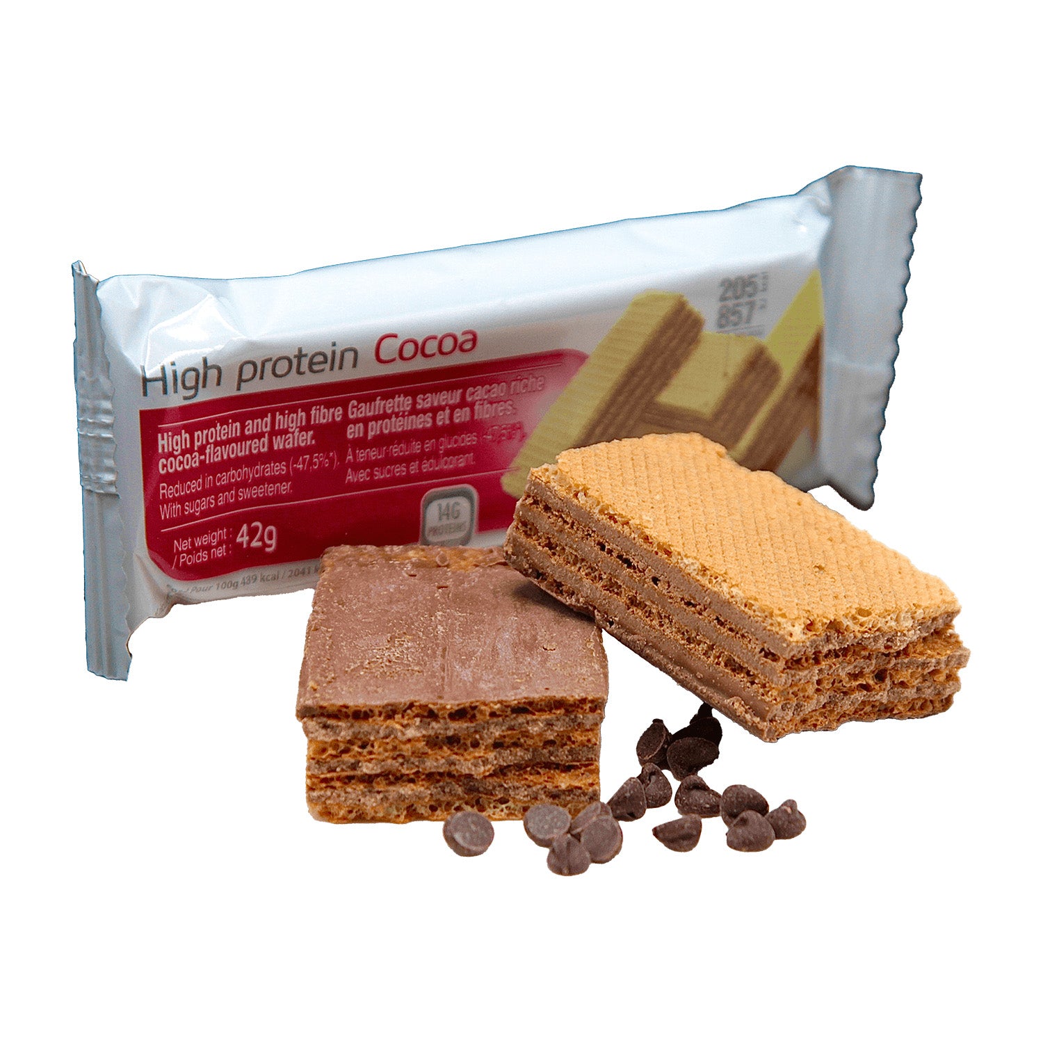 SanaSlank Choco-Hazelnoot Wafel – Eiwitrijk, Vezelrijk & Low Carb (4 zakjes)