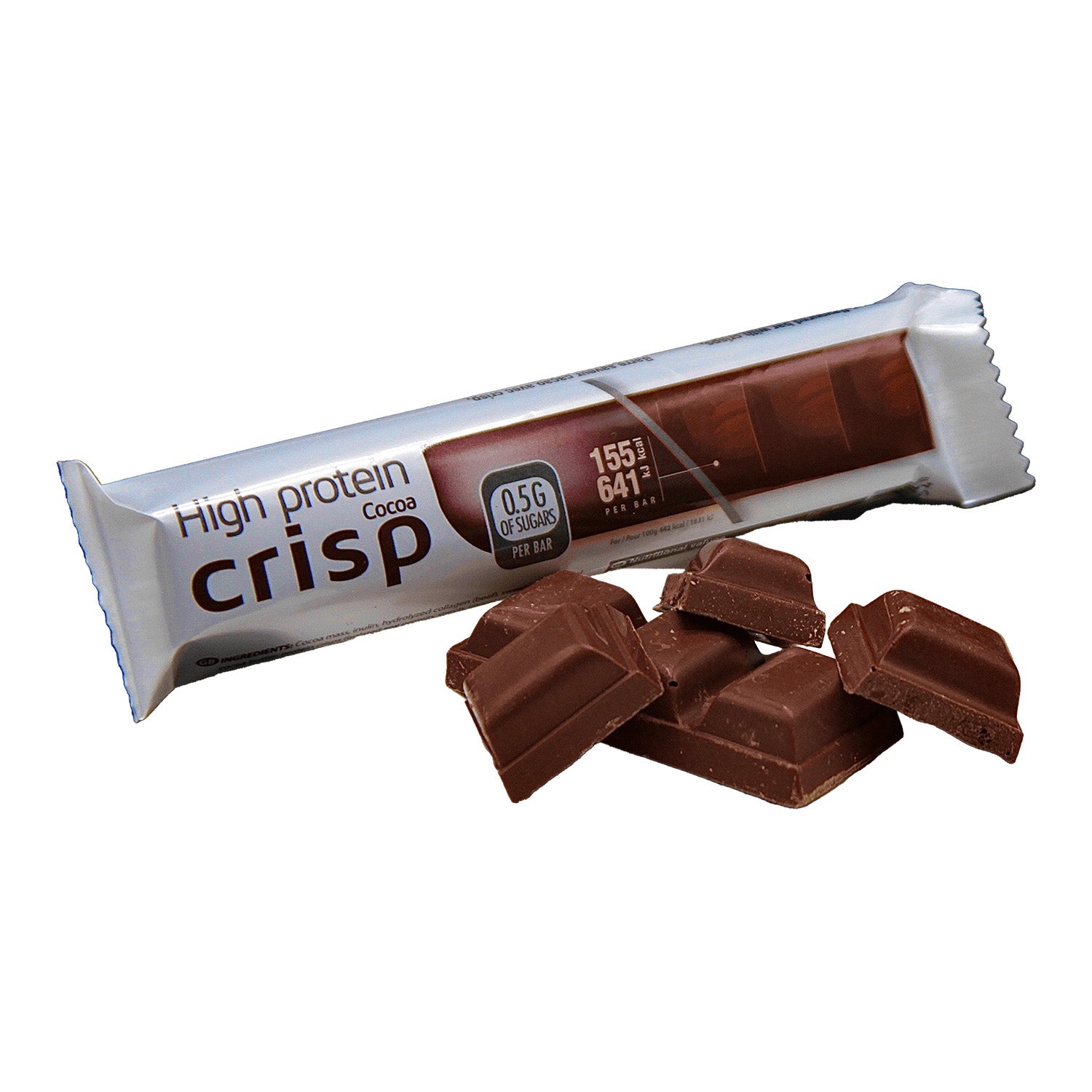SanaSlank Chocolade Crisp Reep – Eiwitrijk, Vezelrijk & Low Sugar (7 stuks)