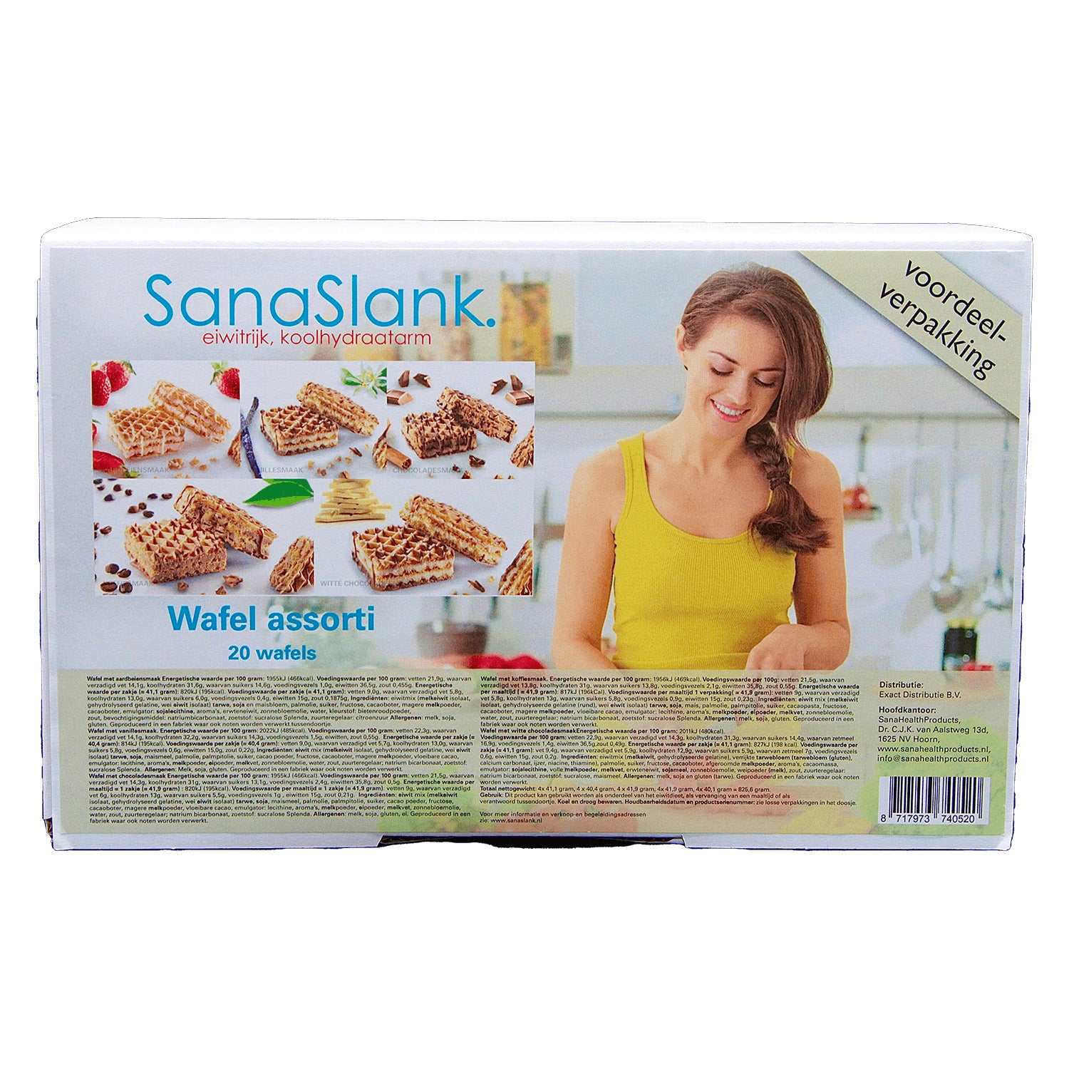 SanaSlank XXL voordeelassortiment wafels (20 verpakkingen)